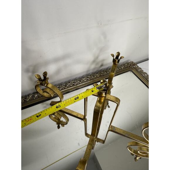 Vintage Gold Metal 5 holder Candelabra , Hollywood Regency , Gold Candle - Picture 4 of 10